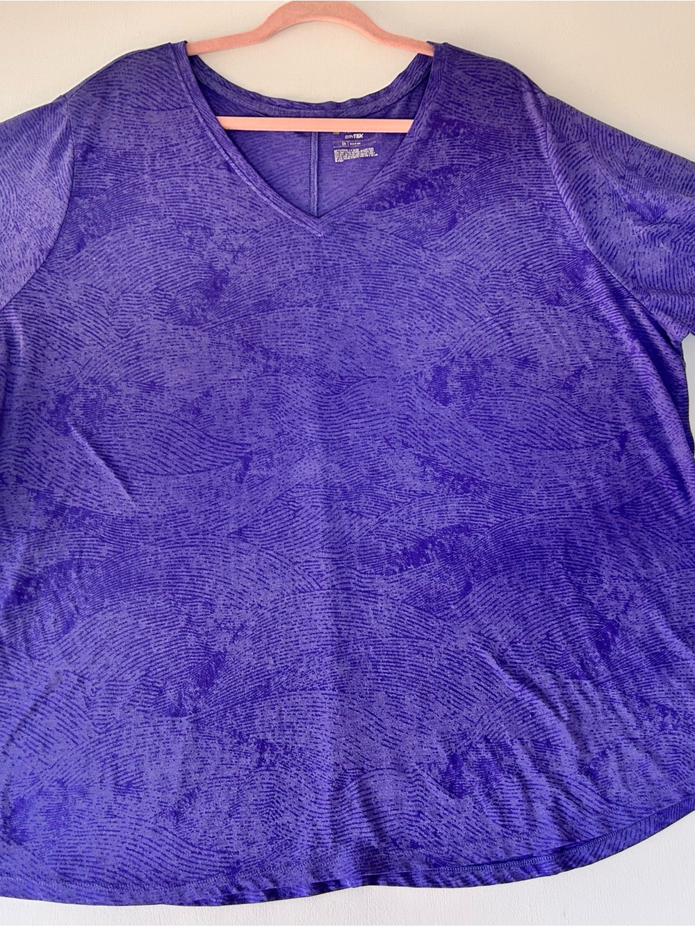 tek gear Purple V-Neck Active Tee 3X
